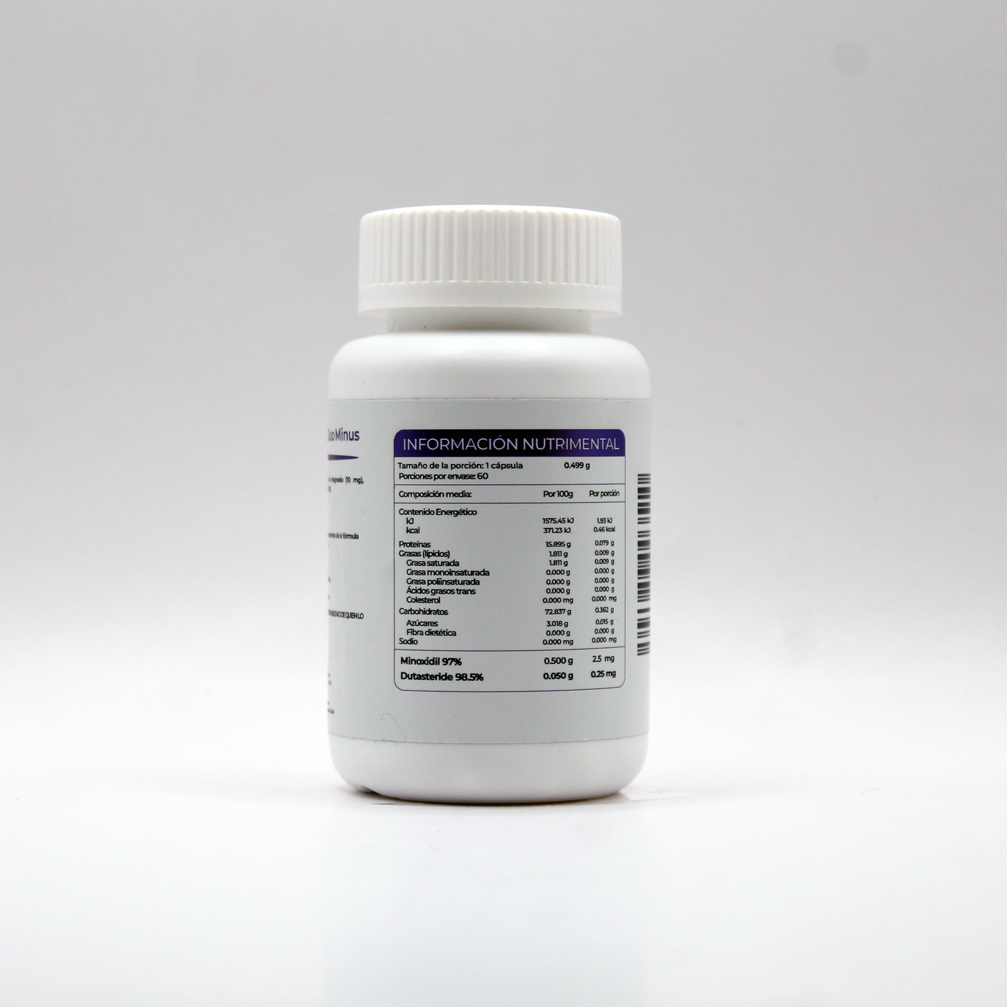Cápsulas Minoxil Duo Minus (60 Caps) (Minoxidil 2.5mg y Dutasteride 0.25mg)