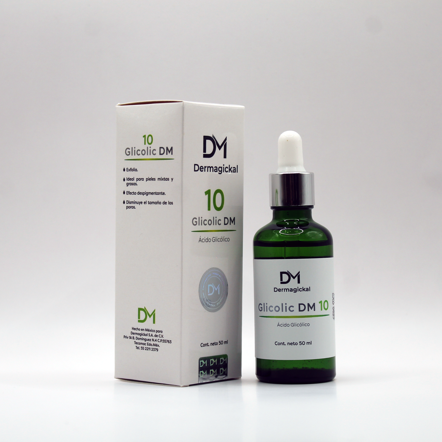 Glicolic DM 10% / 15% (Suero exfoliante con ácido glicólico al 10% y al 15%)