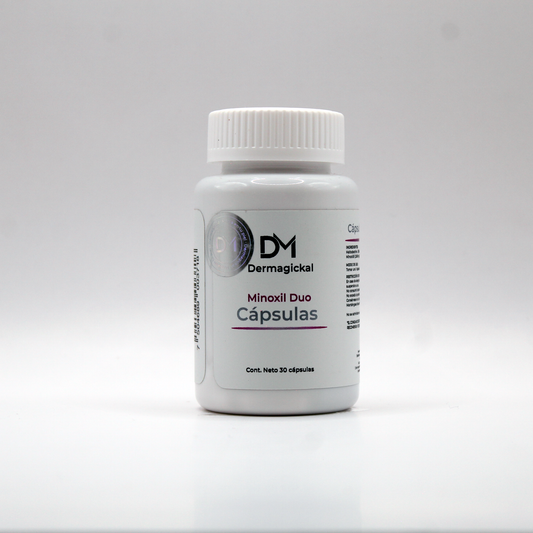 Cápsulas Minoxil Duo (Minoxidil 2.5mg y Dutasteride 0.5mg)